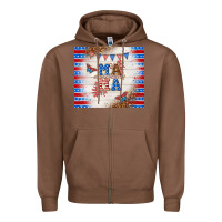 Chestnut American mama Zipper Hoodie - TumblerDesignByShophia