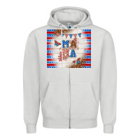 Dove Grey American mama Zipper Hoodie - TumblerDesignByShophia