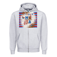 Heather Grey American mama Zipper Hoodie - TumblerDesignByShophia