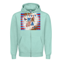 Seafoam American mama Zipper Hoodie - TumblerDesignByShophia