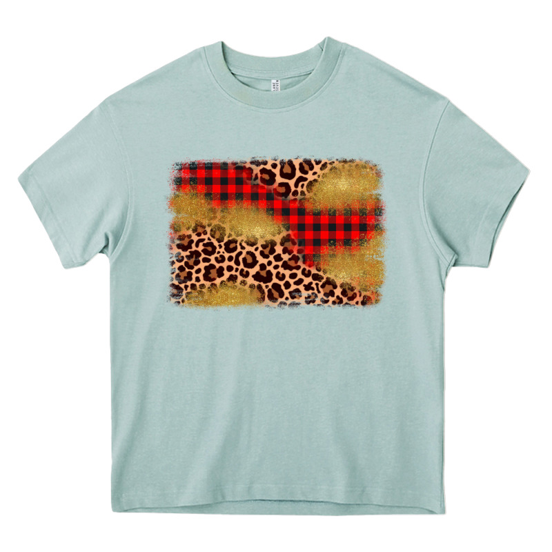 Christmas Leopard Glitter Background Heavy Core Tee by AdoDesignShop | Teevron