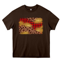 Chocolate Brown christmas leopard glitter background Heavy Core Tee - AdoDesignShop