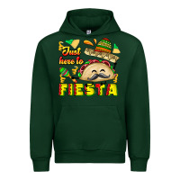 Forest Green Just Here To Fiesta Urban Hoodie - CowhideDigitalArt
