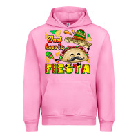 Fuchsia Pink Just Here To Fiesta Urban Hoodie - CowhideDigitalArt