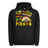 Pigment Black Just Here To Fiesta Urban Hoodie - CowhideDigitalArt
