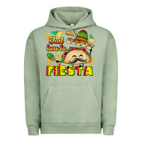 Pigment Oil Green Just Here To Fiesta Urban Hoodie - CowhideDigitalArt