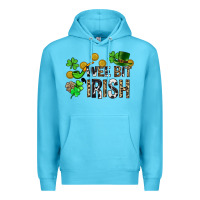 Ocean Blue Wee bit o' Irish St. Patrick's Premium Hoodie - CowGirlArtShop