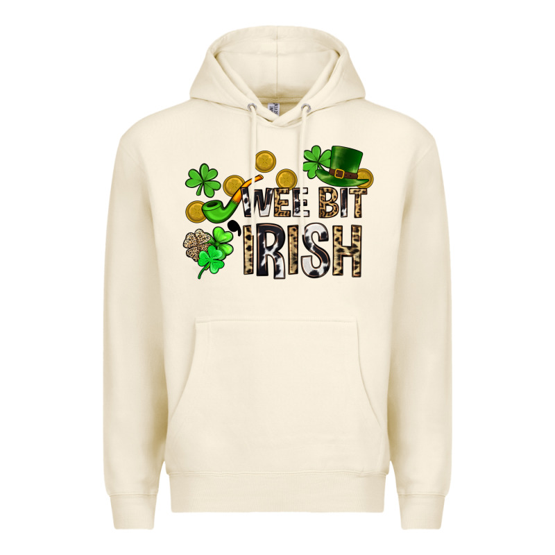 Wee Bit O' Irish St. Patrick's Premium Hoodie by CowGirlArtShop | Teevron