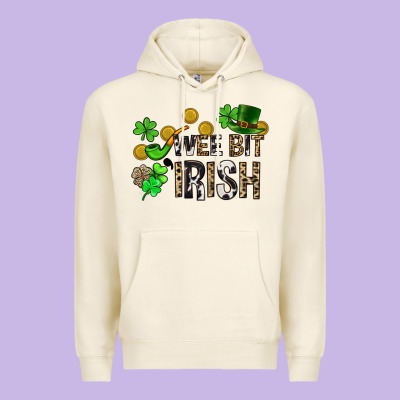 Wee Bit O' Irish St. Patrick's Premium Hoodie Designed By Cowgirlartshop