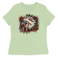 Matcha İndian Headress Cowhide Ladies Tee - AdoDesignShop