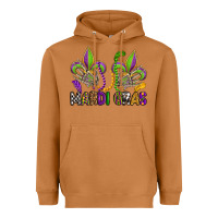 Meerkat mardi gras skeleton hands  fleur de lis Heavyweight Hoodie - OliviaCreatesArt