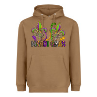 Toasted Coconut mardi gras skeleton hands  fleur de lis Heavyweight Hoodie - OliviaCreatesArt