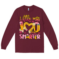 Burgundy little miss 100 days smarter Long Sleeve Tee - Artiststas