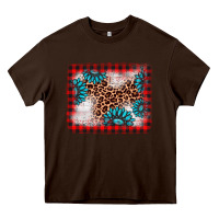 Chocolate Brown Christmas gemstone leopard background Heavy Core Tee - AdoDesignShop