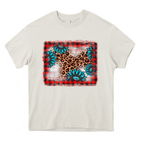 Cream Christmas gemstone leopard background Heavy Core Tee - AdoDesignShop