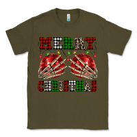 Army Green Merry Christmas skeleton hands boobs Classic Tee - NancyCooperArtShop