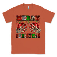 Copper Merry Christmas skeleton hands boobs Classic Tee - NancyCooperArtShop