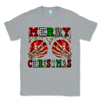Heather Grey Merry Christmas skeleton hands boobs Classic Tee - NancyCooperArtShop