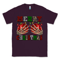Plum Merry Christmas skeleton hands boobs Classic Tee - NancyCooperArtShop