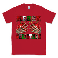 Red Merry Christmas skeleton hands boobs Classic Tee - NancyCooperArtShop