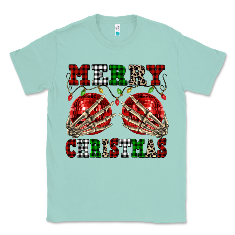 Merry Christmas Skeleton Hands Boobs Classic Tee by NancyCooperArtShop | Teevron