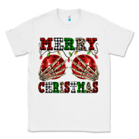 White Merry Christmas skeleton hands boobs Classic Tee - NancyCooperArtShop