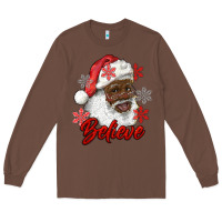Chestnut african american santa believe Long Sleeve Tee - RanaPortraitStore