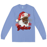 Colony Blue african american santa believe Long Sleeve Tee - RanaPortraitStore