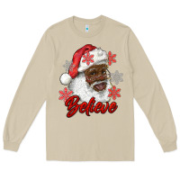 Mushroom african american santa believe Long Sleeve Tee - RanaPortraitStore
