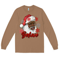 Toasted Coconut african american santa believe Long Sleeve Tee - RanaPortraitStore
