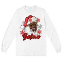 White african american santa believe Long Sleeve Tee - RanaPortraitStore