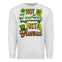 Oatmeal Heather St. Patrick's Not lucky just blessed Premium Sweatshirt - OliviaCreatesArt