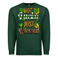 Sports Green St. Patrick's Not lucky just blessed Premium Sweatshirt - OliviaCreatesArt