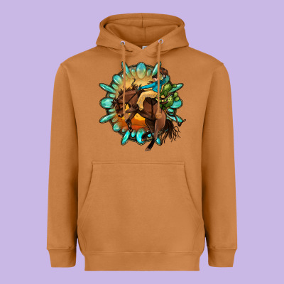 Gemstone Cowboy Heavyweight Hoodie Designed By Oliviacreatesart