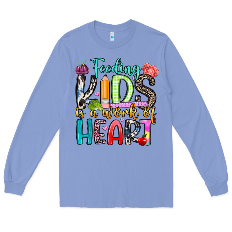 Feeding Kids Is A Work Of Heart Long Sleeve Tee by Artiststas | Teevron