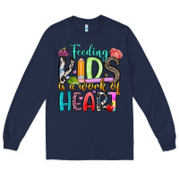 Navy feeding kids is a work of heart Long Sleeve Tee - Artiststas