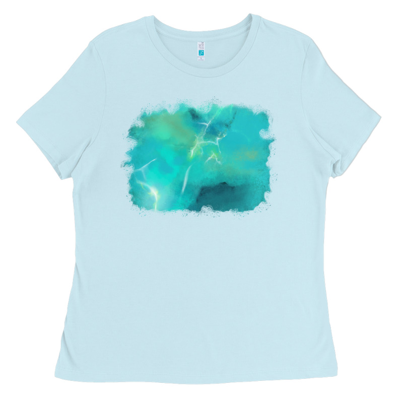 Turquoise Background Ladies Tee by AdoDesignShop | Teevron