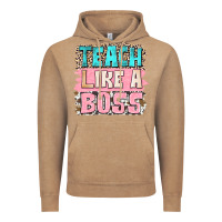 Vintage Coffee teach like a boss Vintage Hoodie - NancyCooperArtShop
