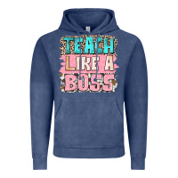 Vintage Denim teach like a boss Vintage Hoodie - NancyCooperArtShop