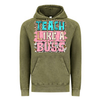Vintage Olive teach like a boss Vintage Hoodie - NancyCooperArtShop