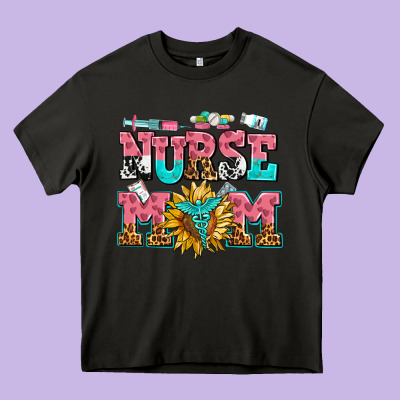 Nurse Mom Heavy Core Tee Designed By Adodesignshop