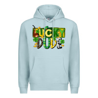 Blue Mist Lucky dude  St. Patrick's Day Premium Hoodie - CowGirlArtShop