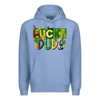 Colony Blue Lucky dude  St. Patrick's Day Premium Hoodie - CowGirlArtShop