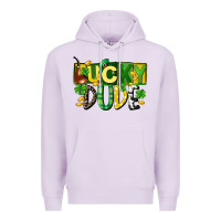 Lilac Lucky dude  St. Patrick's Day Premium Hoodie - CowGirlArtShop