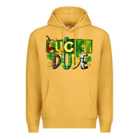 Mustard Lucky dude  St. Patrick's Day Premium Hoodie - CowGirlArtShop