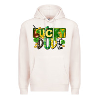 Pale Pink Lucky dude  St. Patrick's Day Premium Hoodie - CowGirlArtShop