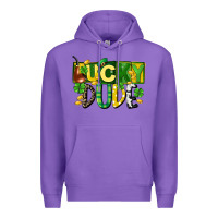 Purple Lucky dude  St. Patrick's Day Premium Hoodie - CowGirlArtShop