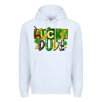 White Lucky dude  St. Patrick's Day Premium Hoodie - CowGirlArtShop