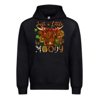 Black Just a Little Moody Urban Hoodie - CowhideDigitalArt