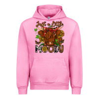 Fuchsia Pink Just a Little Moody Urban Hoodie - CowhideDigitalArt